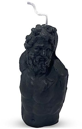 Zeus Velas Decorativas Originales - Figuras Decorativas Modernas Salon - Decoracion Hogar Moderno - Figuras Decoracion Salon - Decoracion Mesa Comedor - Decoracion Baño - Regalo Original (Negro)