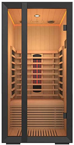 Sentiotec Onni Infra Mini Element Infrarotkabine aus Abachi Infrarotsauna 100x104x200 cm