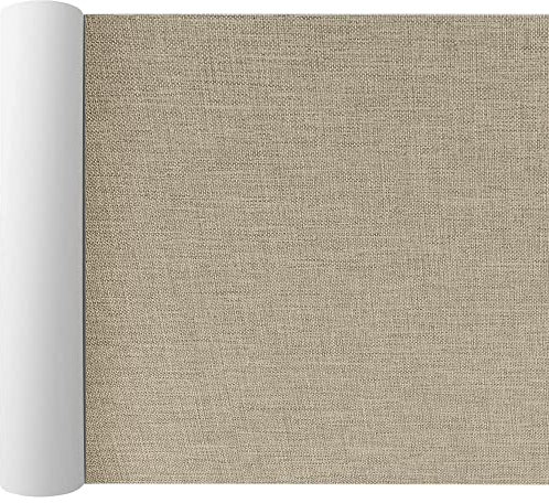 GELAISI Selbstklebende Stoffe Dunkelbeige, 40x200cm Leinenstoff Reparatur Patch Self-Adhesive, Textil Flicken Selbstklebend für autositz reparatur, Fabric Sofa Reparatur, Reparieren Sie Löcher, Risse