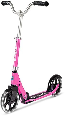 micro Cruiser LED | Das ORIGINAL | Kinderroller ab 5 Jahren | Inklusive LED Rollen | stylischer V-Lenker |Direkt vom Hersteller