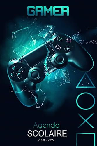 Agenda Scolaire 2023 2024 Gamer Gaming Jeux vidéo: Planificateur journalier | 1 jour par page avec Heure | pour étudiants, fille ou garçon, anime, manga, gamer, école, lycée, collège, université.