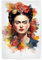 artboxONE Poster 30x20 cm Floral Wonderful Frida - Bild Frida Kahlo