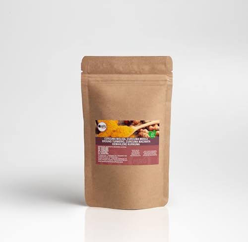Quality Food. Cúrcuma Molida. Especias y Condimentos. Cocina Vegana y Vegetariana 100% Natural. (250, Gramos)