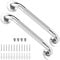 2Pcs Stainless Steel Handrail, 43.5cm Non-Slip Staircase Handrail for Bathroom, Stair Handrails for Elderly Steps, Disability Aid & Equipment Handles, Bathroom Grab Rail for Toilet, Stairs, 17in