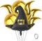 ALEGRE® Magier Folienballon Geburtstag Gold,7 Stück Wizard Glitter Luftballons Geburtstag Deko,Zauberer Kindergeburtstag Deko Folienballons,Helium Ballons für Magic Thema Party Geburtstag,Baby Shower