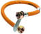 Sicignano | Tubo Flessibile GPL, Arancione, F/F, Class 2 - Gas Propano Butano Liquido - Raccordo per Tubo Flessibile Conforme a EN16436-1 - con Chiavetta, 20x14 mm, Pressione Massima 10 Bar (50 cm)