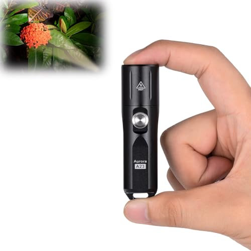 RovyVon A23 Gen 1 Torch High CRI 700 Lumen 7 Modes Powerful Bright Rechargeable LED flashlights Water-Resistant Keychain Flashlight for Daily Use, Hiking, Camping, Emergency