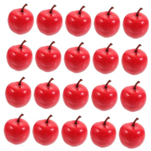 TOPBATHY Ornament 20st Simulierter Kleiner Fruchtmodellsatz Kleine Rote Äpfel Fruchtmodell Prop Gefälschte Fruchtmodelle Gefälschte Äpfel Simulierte Fruchtverzierung Fenster Schaum Zubehör
