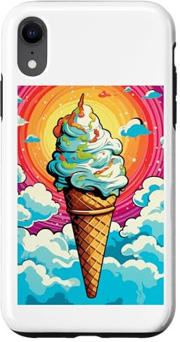Carcasa para iPhone XR Helado de gofrera helado helado helado arte pop art vintage retro helado helado