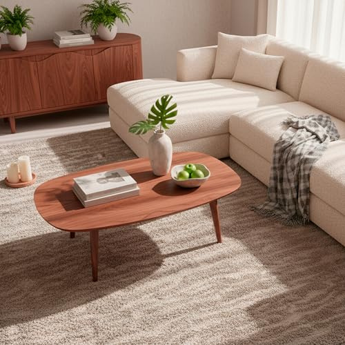 TESSO LIVING Weicher Hochflor Teppich im Vintage-Look – 160 x 220 cm – Beige Shaggy-Design mit 3D-Linienmuster – Boho & Scandi Stil – ideal für Wohnzimmer & Schlafzimmer