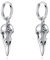 Crow Skull Silber Ohrringe - 925 Sterling Silber Skull Drop Raven Dangle Schmuck für Damen, Männer & Mädchen