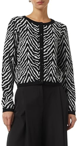 COMMA Kurze Strickjacke mit Animal-Muster