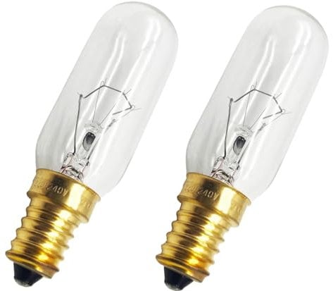 OOBRAN Pack of 2 40W 240V Cooker Hood Bulbs Replacement Universal Small Screw Cap E14