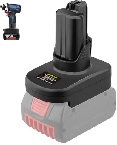 Adaptador para Bosch 12 V, para Bosch Professional 18 V System GBA 18 V baterías Convertir a para Bosch 10,8 V y 12 V herramienta eléctrica convertidor de batería, repuesto profesional 10,8 V 12 V