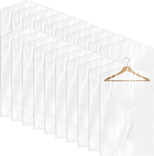 50PCS Plastic Dry Cleaning Bags, 60x90cm Dry Cleaner Bags Plastic Clear | Dust-proof Garment Bag for Cleaner, Home Storage, Travel, Moving