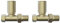 NRG Designer Radiator Valve 15mm Manual Straight Valves One Pair Brushed Brass