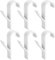 Porte-crochet de bain, crochets de radiateur, crochets à serviettes pour salle de bain, porte-serviettes, crochet de peignoir, crochet de radiateur rond, crochet de radiateur, lot de 6 (blanc)