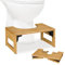Relaxdays Toilettenhocker, klappbar, Stuhlgang Unterstützung, WC Hocker Erwachsene, Bambus, HBT: 18,5x43x27,5 cm, Natur