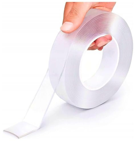 ZOLTA Doppelseitiges Klebeband Extra Stark - 5M Mehrzweck-Montageband, Wiederverwendbar, Abnehmbar, Waschbar, Spurlos, Nano tape für die Montage von Teppichen & Haus & Bürodekoration