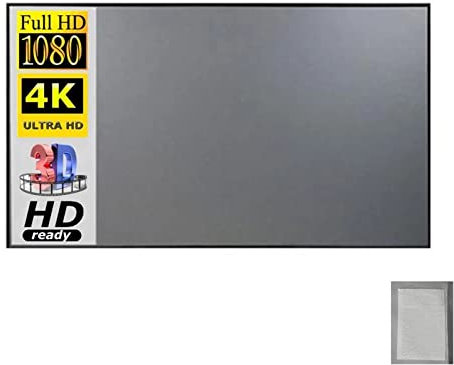Projektorleinwand, Faltbare Projektorleinwand, Projektorleinwandstoff, 100-120 Zoll, Projektionsleinwand, tragbares reflektierendes Tuch, hervorragender Projektionseffekt ()