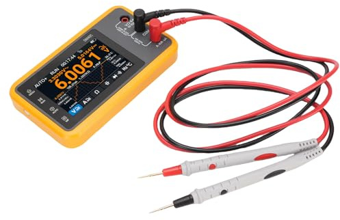 Ausla Generador de Señal de Osciloscopio Portátil Multímetro de 4-1/2 Dígitos, Dispositivo Multifuncional Portátil con Pantalla Táctil Completa de 3.5 Pulgadas, Recuentos 160000, Ancho de Banda de