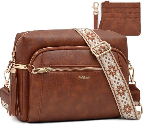 HILAEX Umhängetasche Damen Anti Diebstahl, Handtasche Damen Mittelgroß | mit 4 Fächern, mit Verstellbar Abnehmbar Breiter Gurt