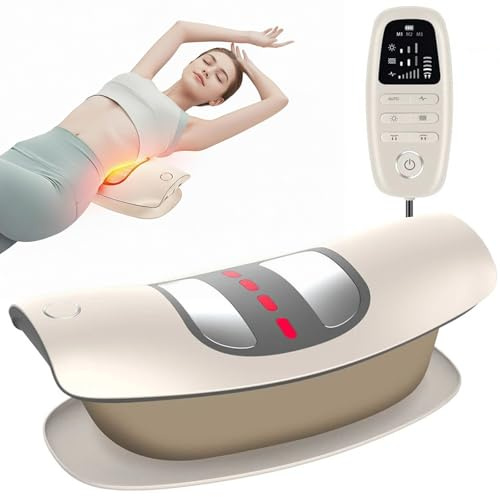 4 in 1 Rückenmassagegerät, mit Heißkompresse, Vibrationsmassage, EMS-Elektrotherapie, Linderung verschiedener Rückenprobleme