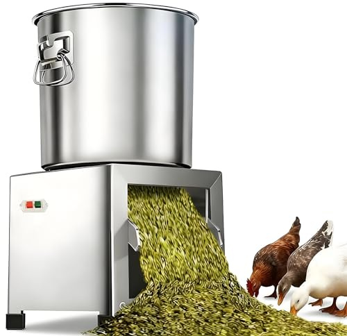 EpyGnom Tritatutto per la Lavorazione di Mangimi per Pollame, Trituratore in Acciaio Inossidabile per Impieghi Gravosi con 4 Lame, Taglio Rapido a 1800 Giri/Min, per Verdure, Cereali 2500W