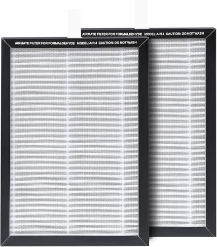 Only Suitable for Airmate AIR4-F-1 45 Bladeless Tower Fan, 2Pcs HEPA Filter & HEPA Filter Air Purifier 2in1