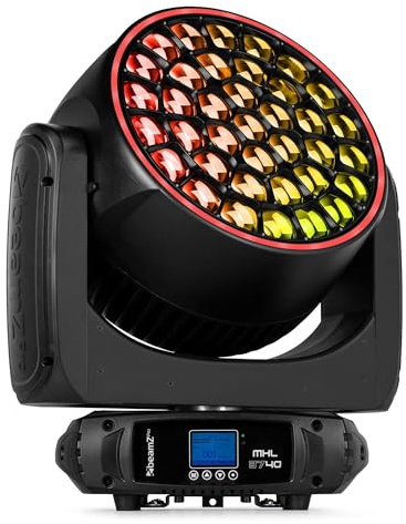 BeamZ Pro MHL3740 - Wash Moving Head LED mit Motor-Zoom, 37x 40 Watt RGBW, DMX Moving Head inkl. Pixel Control & CTB/CTO, Professionelle DJ Beleuchtung