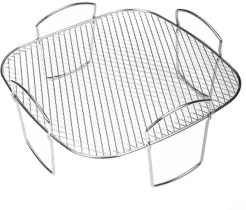 Stainless Steel Air Fryer Rack with 4 Legs| 8.27 Inch BBQ Grill Stand for Even Heating| Dishwasher Safe Steaming Tray for Oven Microwave Kitchen