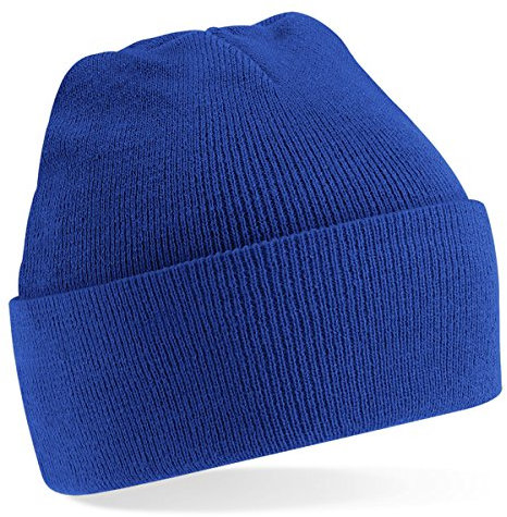 Beechfield, Acryl-Strickmütze für Erwachsene, zum Aufschlagen, Unisex Gr. Einheitsgröße, königsblau