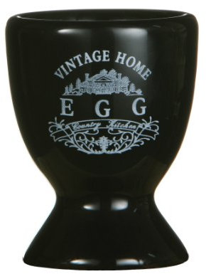 Premier Housewares Vintage Home Egg Cups - Black, Set of 4