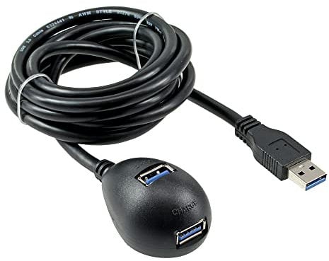 InLine 21347 Cavo USB 3.0, Prolunga, Type-A Maschio/Femmina, con Piedistallo, 3 m, Nero