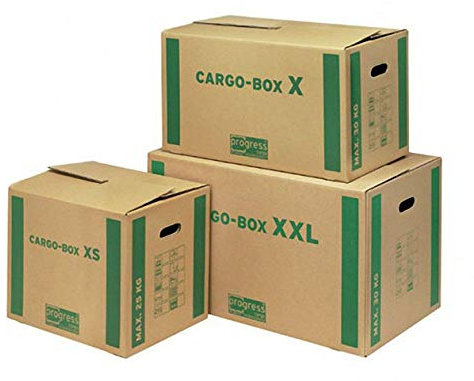 PROGRESS ARGO CARGOBOX X - Umzugskarton Transportkarton, 645x348x376mm, 30 Stück