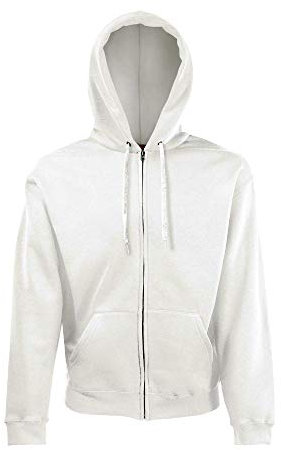 Fruit of the Loom - Hooded Sweat Jacket - Modell 2013 M,White