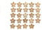 GLOREX 6 1710 123 - Holzsterne Weihnachtskalender, mit Nummern von 1-24, gold, ideal als dekorativer Weihnachtskalender