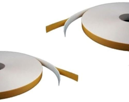 Virtual Plastics Double Sided Foam Tape - White - 2mm x 10mm x 25m - Security/Glazing/Craft Tape
