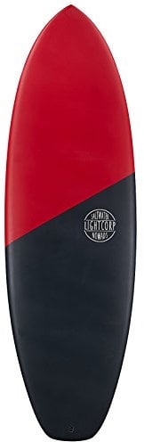 LIGHT BOARD CORP Hybrid Black/Red-Epoxy-Future Surfboard, 6'0