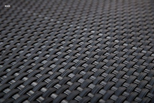 Sellon24 Balkonverkleidung Sichtschutz Meterware Balkonsichtschutz Polyrattan Balkonbespannung (17,89€/m2) RD03 anthrazit 110