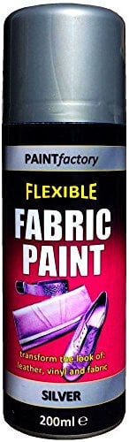 Diva Group Flexible Fabric Spray Paint Silver 200ml for Leather Vinyl and Fabric