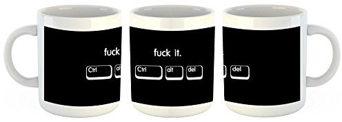 Unified Distribution CTRL ALT DEL - Tasse mit Motiv Bedruckt, 300ml C-Henkel. Tolles Geschenk für Büro, Küche, Geburtstag, Ihre Neue Lieblingstasse zum Frühstück