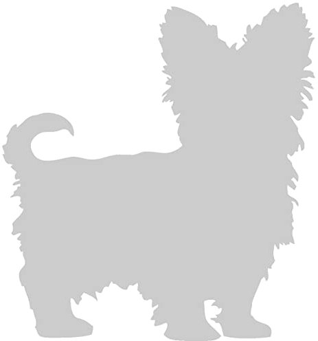 Samunshi® Yorkshire Terrier Hunde Aufkleber Autoaufkleber Sticker in 6 Größen und 25 Farben (9,2x10cm Silber)