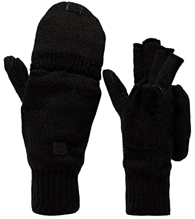 Peter Storm Men's Thinsulate Convertible Gloves, Men's Fingerless Gloves with Mitten Style Cover, Men's Winter Gloves, Winter Accessories
