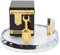 Hztyyier Muslimische Kristall vergoldete Kaaba Clock Tower Miniatur Modell Prunkstück islamische Architektur Handwerk Home Fahrzeug Dekor islamische Gebäude