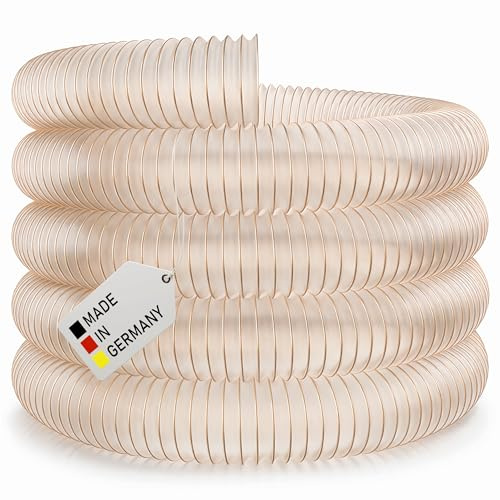 AWM Absaugschlauch Ø 100 mm transparent 0,4 mm Absauganlage Spiralschlauch schwer entflammbar Flexschlauch (6 Meter)