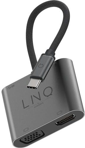 Elements LINQ ADAPTATEUR 4EN1 USB-C HUB MULTIPORT 1 HDMI, 1 USBC, 1 USBA, 1 VGA