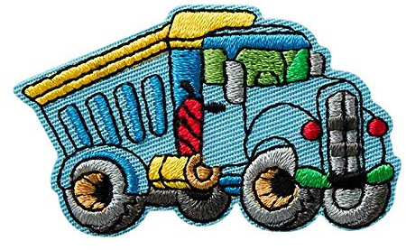 Mono-Quick Bügelbild Aufnäher Patch Applikation zum Aufbügeln Truck LKW 5,5 x 3,5 cm