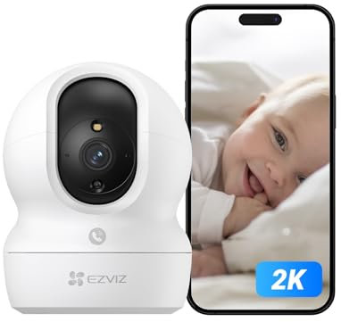 EZVIZ 2K WLAN Überwachungskamera Innen, 360º PTZ Indoor Kamera mit Personenerkennung und -verfolgung, Farbige Nachtsicht, Geräuscherkennung, Zwei-Wege-Audio, Auto-Crusier, CP1 Pro