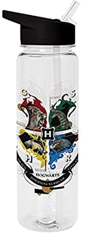 Harry Potter Hogwarts-Wappen Klare Plastik-Wasserflasche 700ml - Offizielles Lizenzprodukt